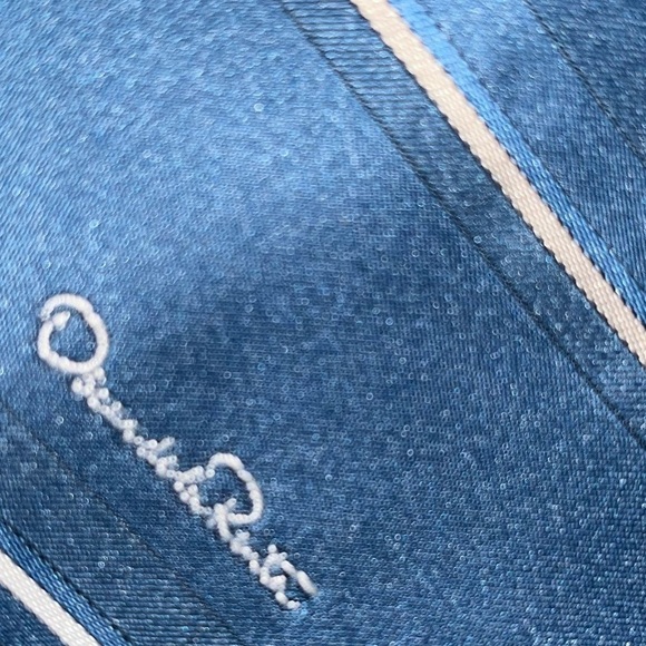 Oscar de la renta blue stripe tie - Picture 3 of 3